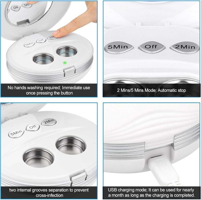 НОВА! Ултразвукова почистваща ваничка за контактни лещи – USB, компакт