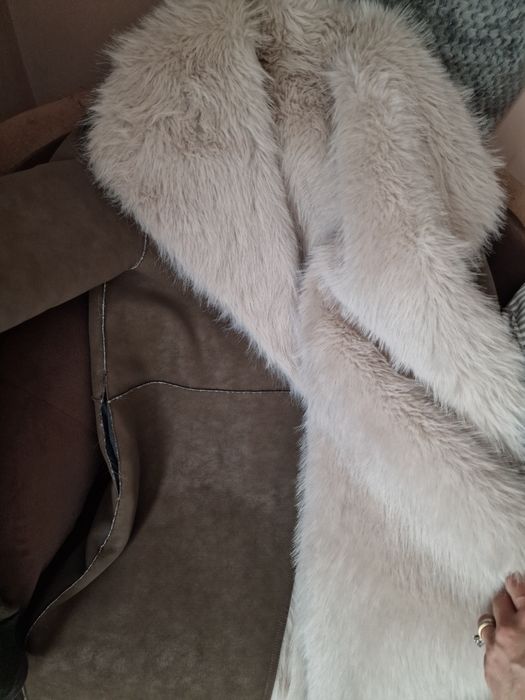 Palton din piele ecologica cu blana artificiala