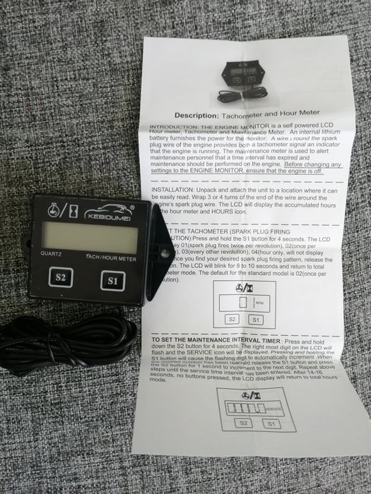 Моточасовник с оборотомер,тахометър