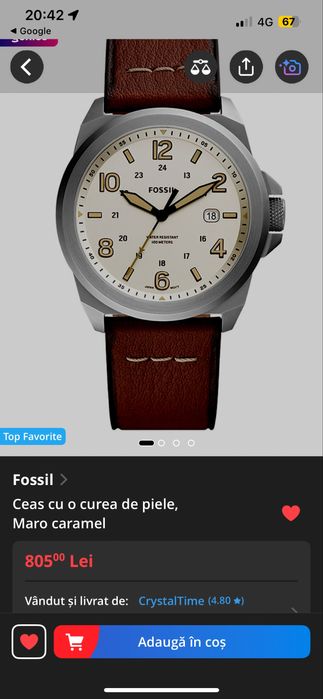 Vand ceas Fossil stare ireprosabila