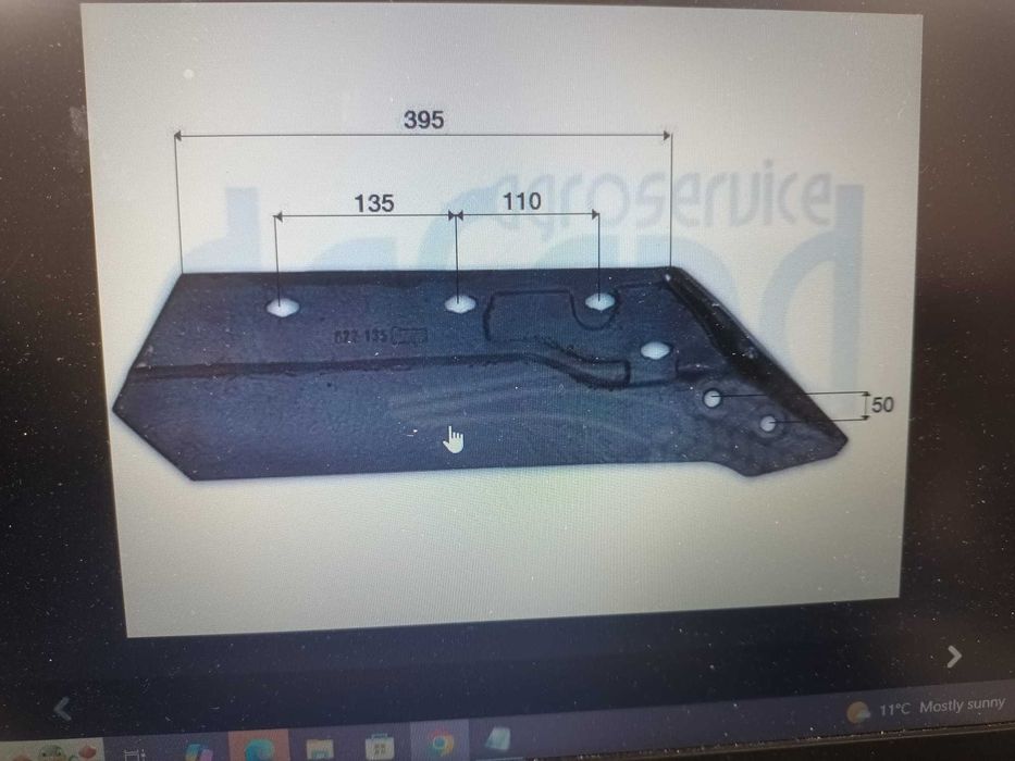 Cutit cu dalta pentru plug reversibil Kuhn Huard