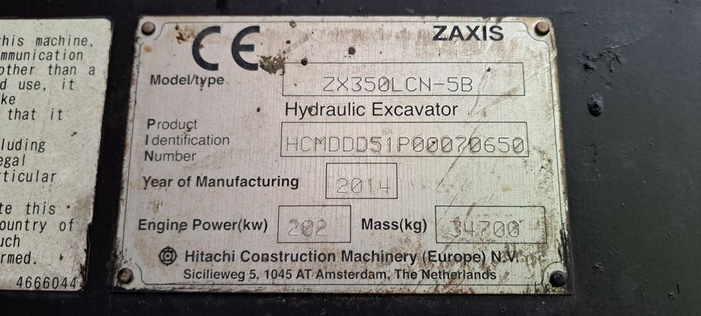 Excavator Hitachi ZX350