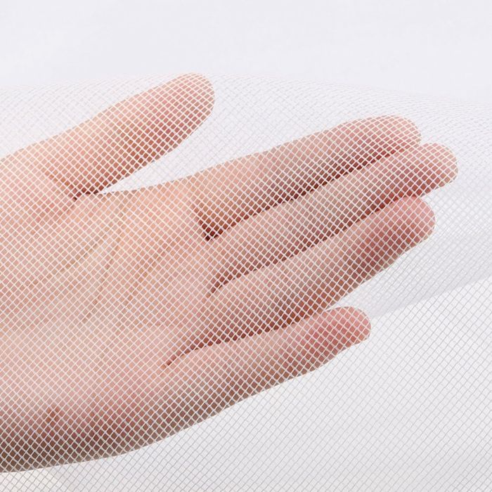 UV Устойчива мрежа против комари за прозорец 150x180 см – Бяла, лесен монтаж с велкро