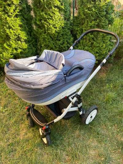 Бебешка количка 3в1 Lorelli Mia Light&Dark Blue