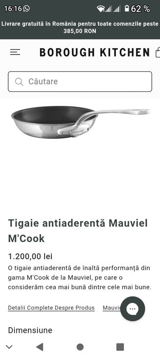 Vând tigaie mauviel