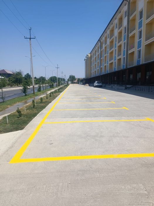 Asfalt yotqizish va liniya palasa chizish  Асфальтирование и разметка