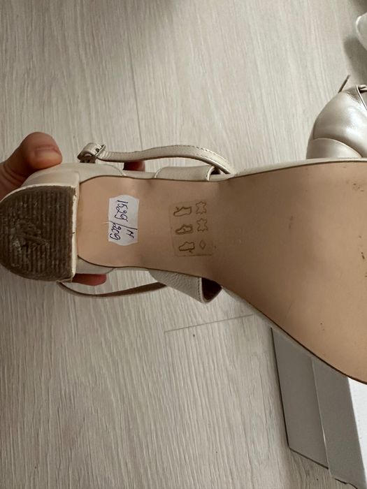 Pantofi mireasa sidef toc gros 8cm - Creative Shoes