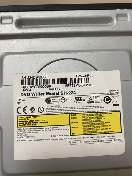 DVD WRITER  model sh-224