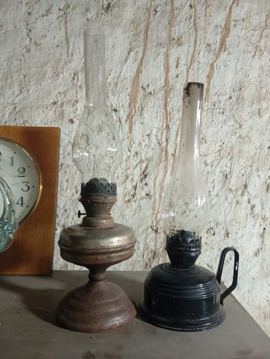 Киросиновые лампы старинные 2 штуки