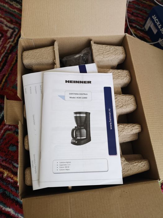 Cafetiera Heinner Savory HCM-1100D, 900 W, 1.5 l, Negru