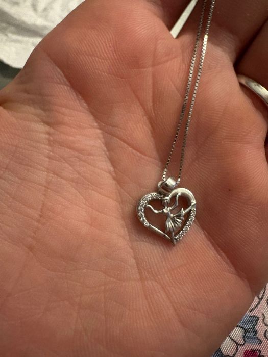 Колие сребро - балерина