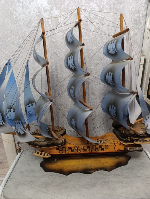 Корабль дерево ручная работа -14000