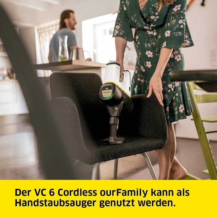 ПРОМО Нова 2г Гаранция Мощна Безкабелна Вертикална Прахосмукачка Karcher VC 6, 1.198-670.0, HEPA