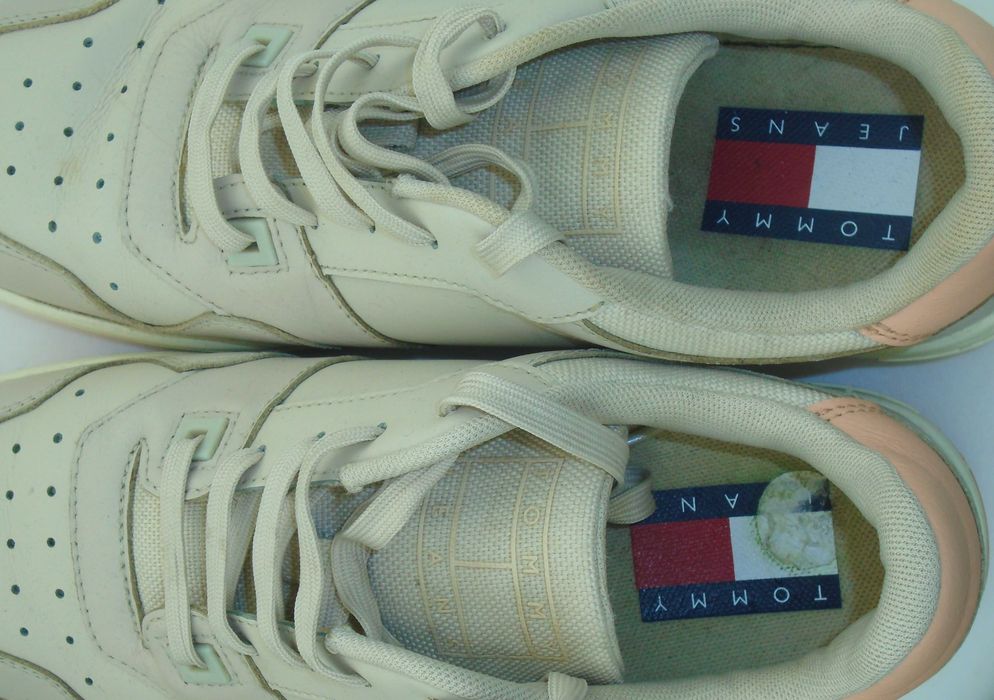 pantofi sport piele tommy hilfiger - nr.40, ca noi, culoare bej