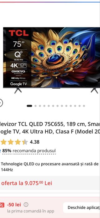 Tv Qled , diagonala 189 cm