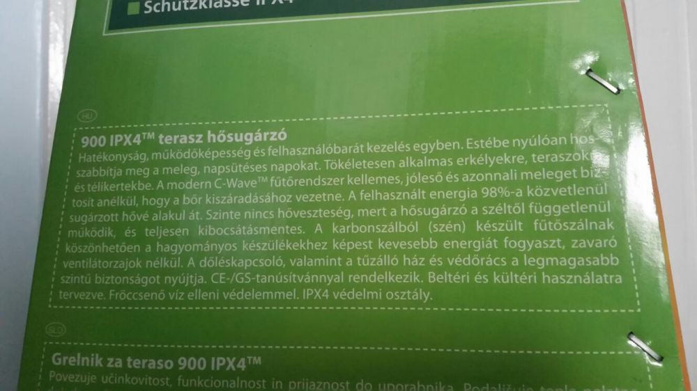 Vând radiator terasă IPX4