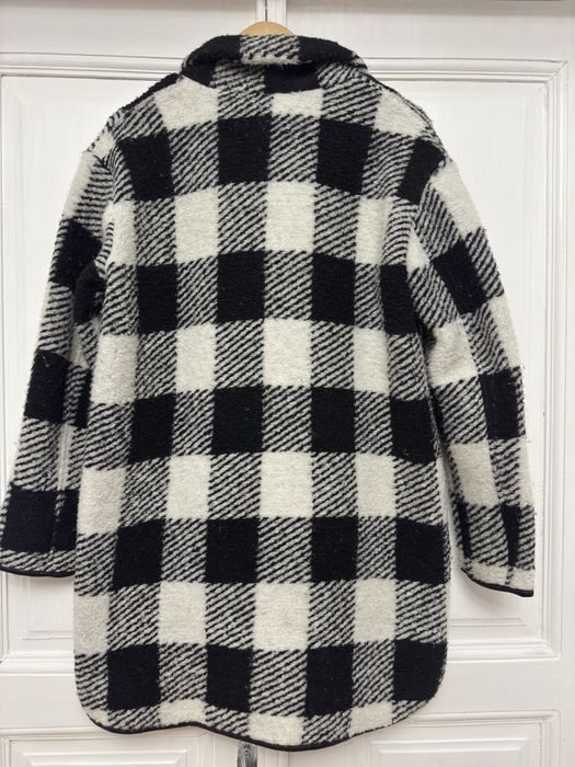 Palton de lana, Opus, marimea S, gri cu negru