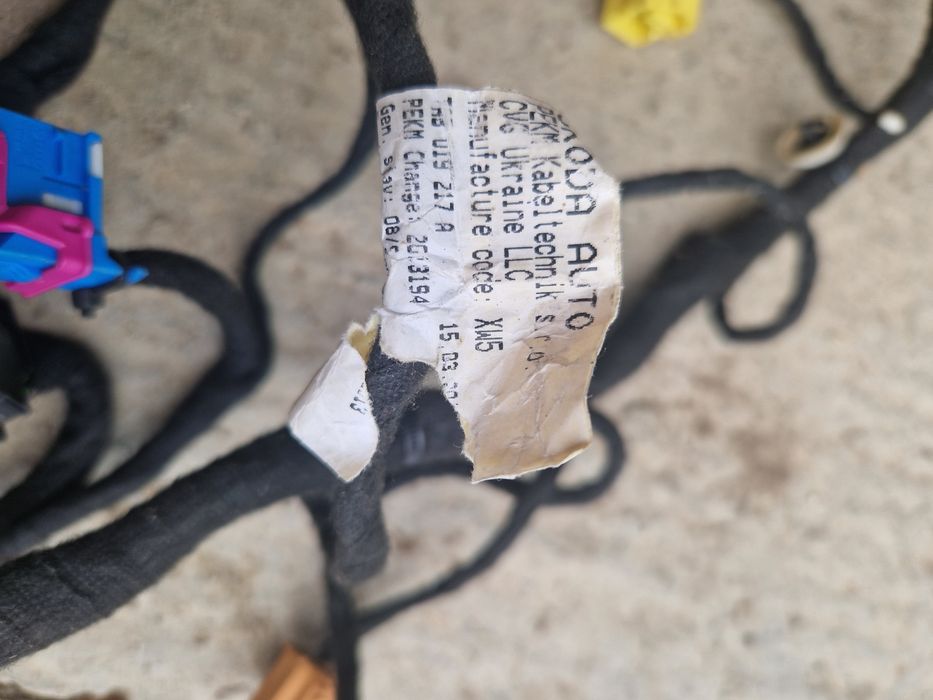 Cablaj usa sofer skoda superb