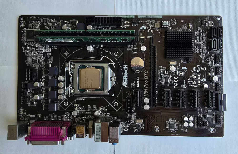 Комплект дъно, процесор и рам ASROCK h81 Pro + Pentium G3260 + 8Gb Ram