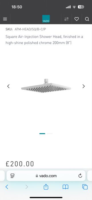 Нова душ пита Vado за вграждане