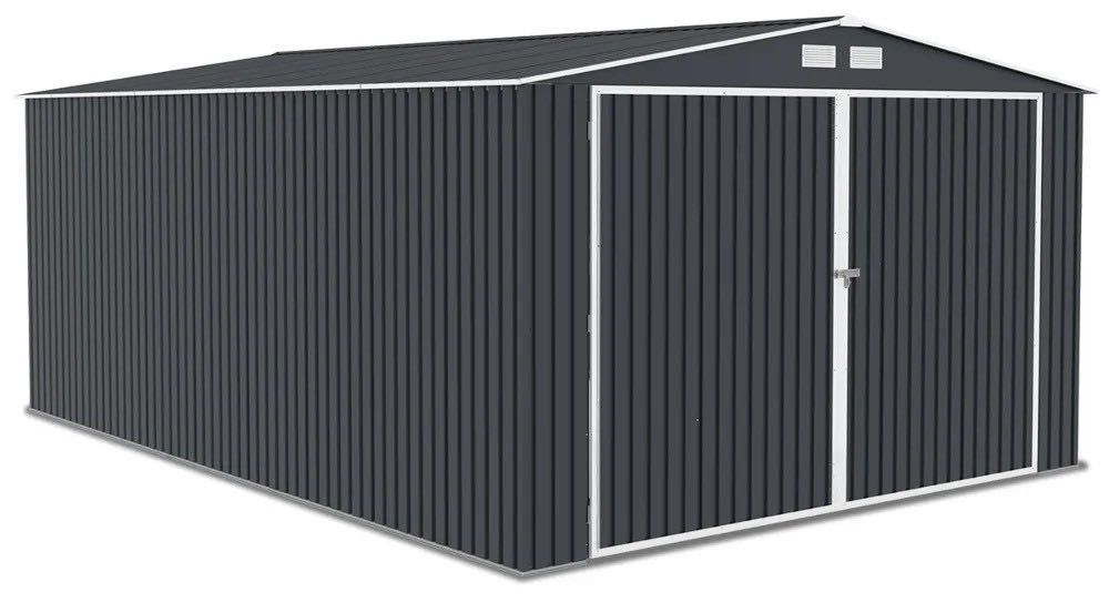 Метален гараж за автомобил Kingston цвят Антрацит 5.4х3.8х2.3м 19.6квм