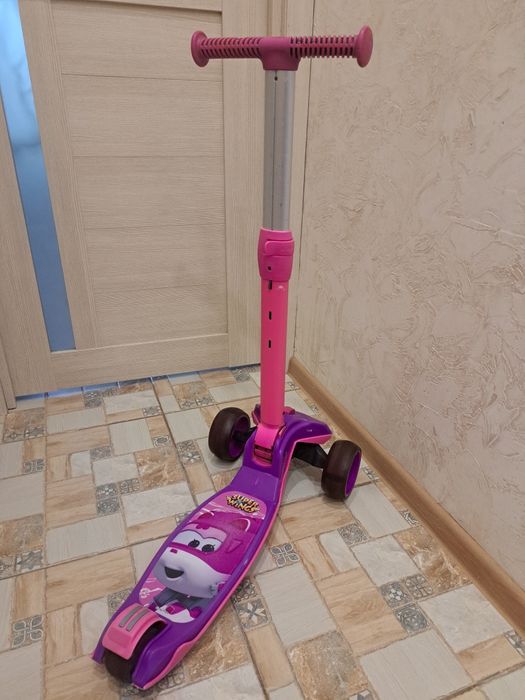 Самокат Super Wings от 3 до 7 лет супер прочный