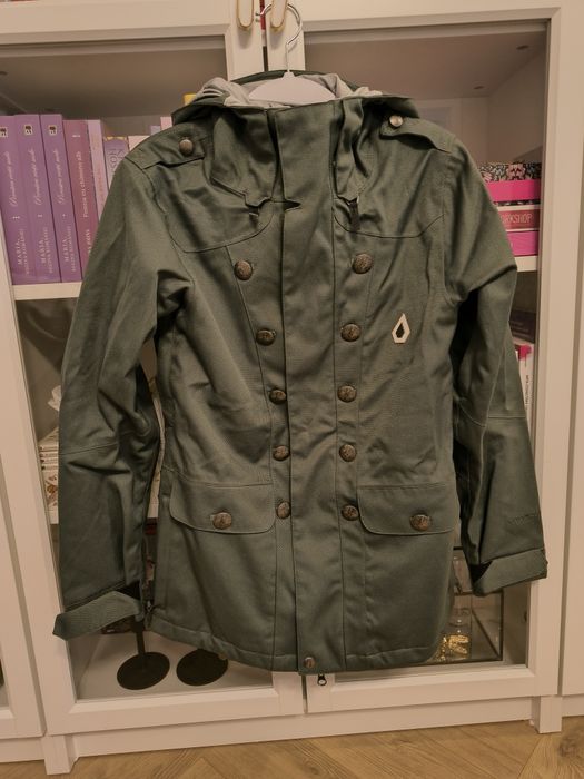 Geaca noua ski sau snowboard, Volcom, XS, verde army