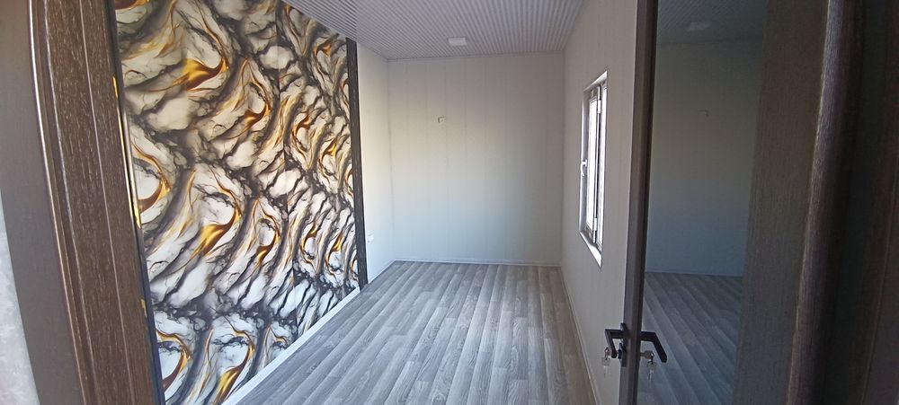 Konteyner domik 13,7 metrlik 3 xona alohida sanuzel bilan