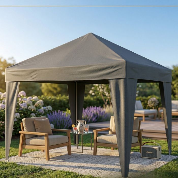 Сгъваема градинска шатра 3x3 м – Здрава метална конструкция, регулируе