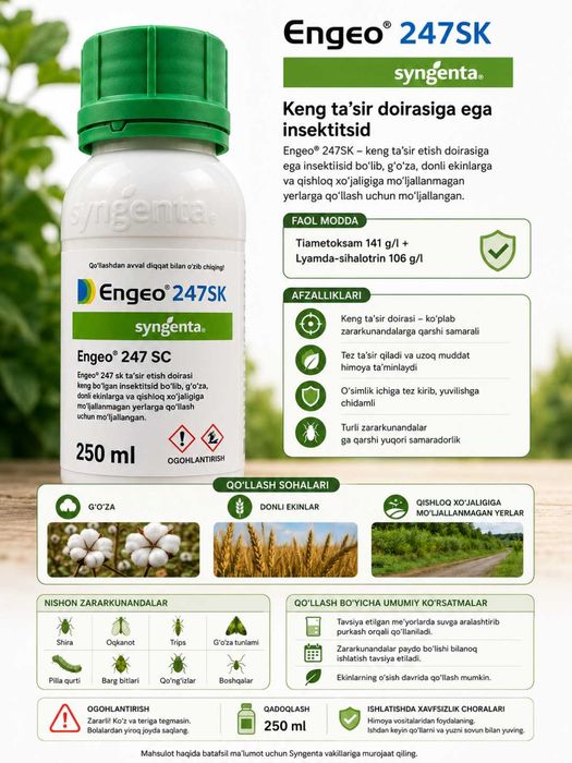 ЭНЖИО 247 SC — системно-контактный инсектицид Syngenta