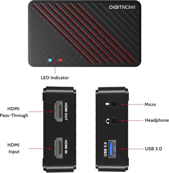 DIGITNOW 4K Video Capture Card, HDMI към USB3.0
