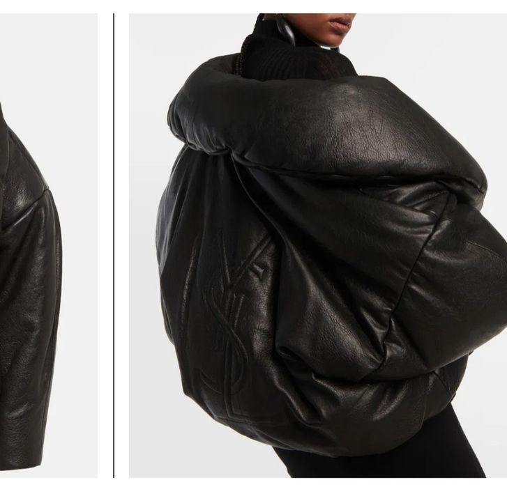 Продам кожаный дутый пуховик