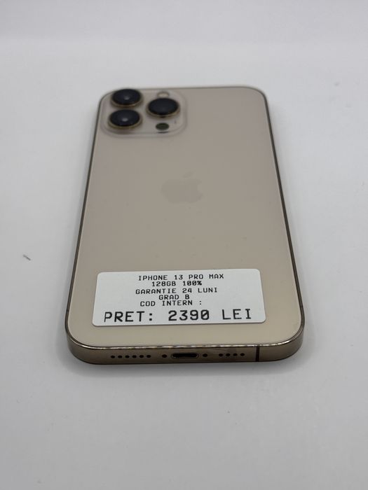 Iphone 13 Pro Max 128GB 100% Grad B Garantie 24 Luni - zonemag.ro