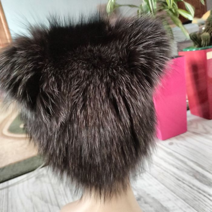 Шапка зимняя чернобурка