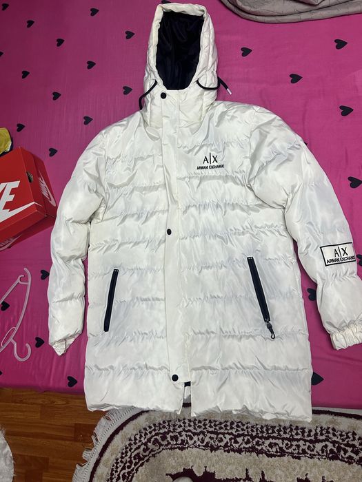 Geaca armani barbati alba L