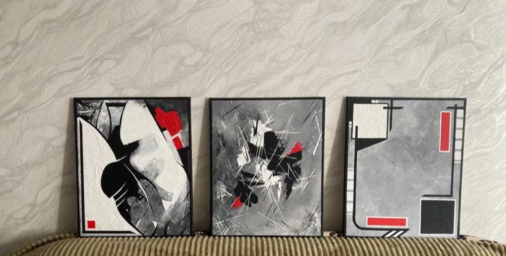 Продам новые 3  картины-  Абстракция
