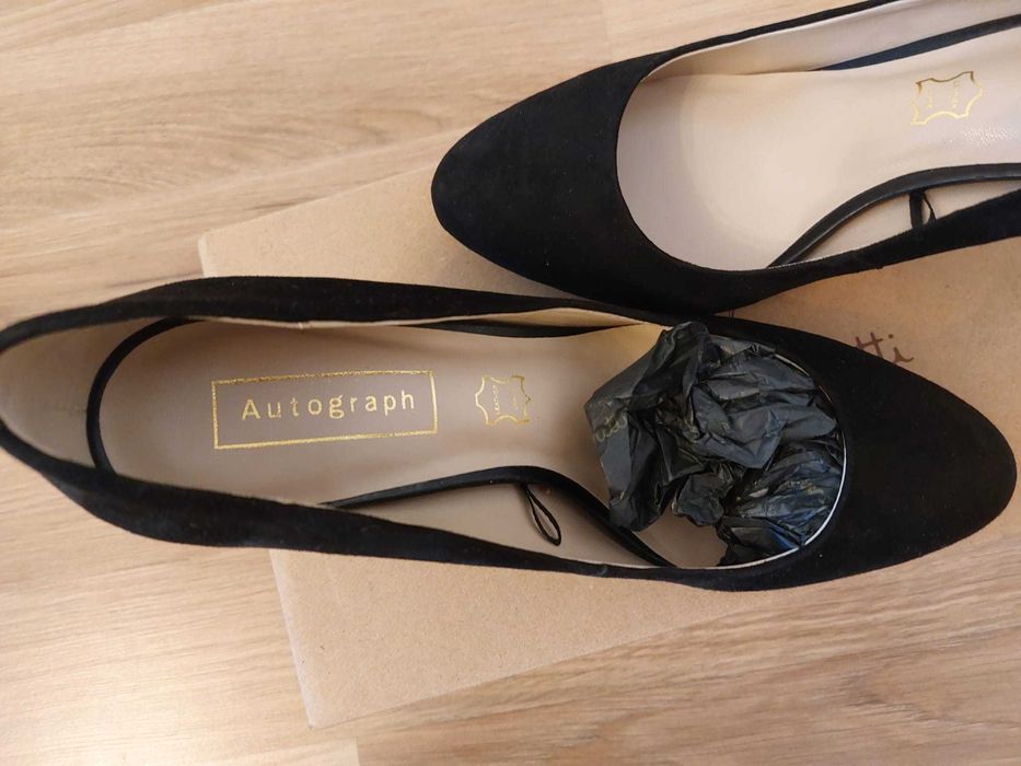 Pantofi,MARK&SPENCER(Autograph),negri,toc 8 cm,NOI
