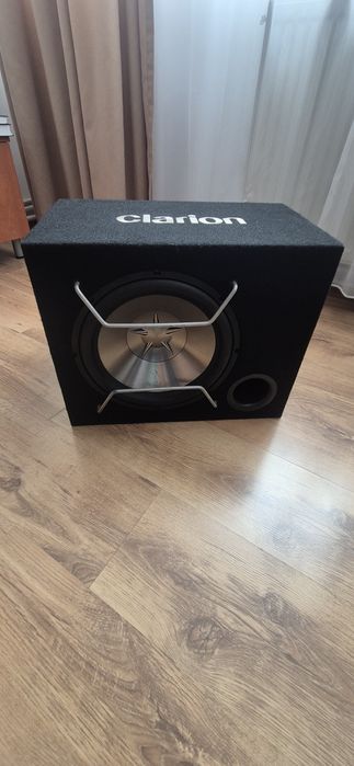 Subwoofer Auto Pasiv Clarion + Incintă Bass-Reflex, Sunet Puternic