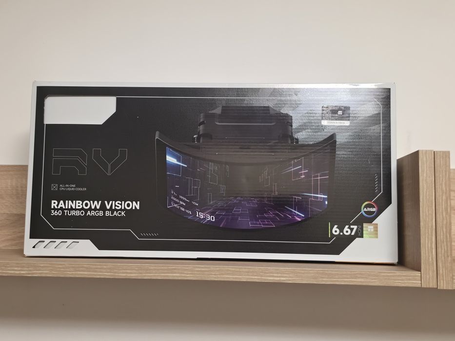 Cooler procesor Thermalright răcire cu apă Water Cooling Rainbow Vision 360 Turbo ARGB Black - Ecran OLED curbat de 6.67 inch RAINBOW-VISION-360