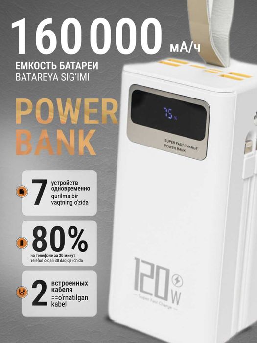 Power Bank 240W 160.000 mAh 60.000 mAh