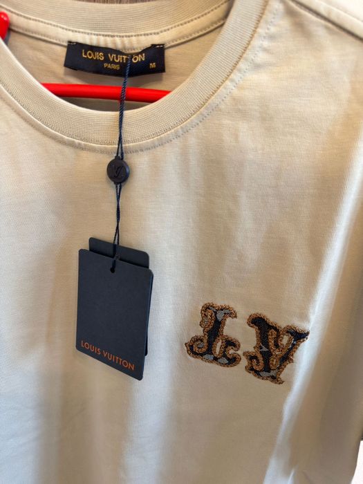 Tricou Louis Vuitton, logo brodat, 100% bumbac, mărimi S-XXL