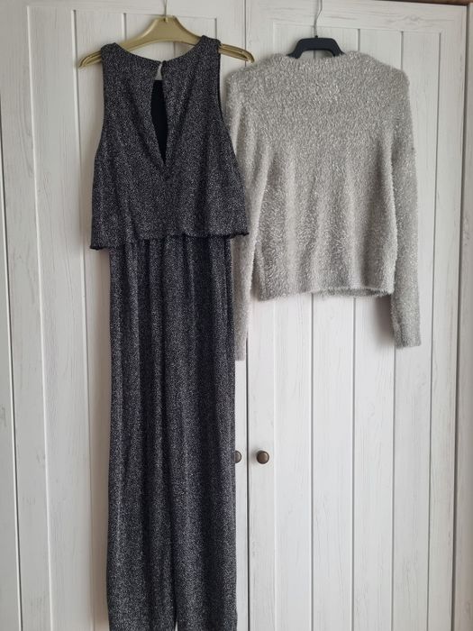 Сет бляскав гащеризон и бляскава жилетка Zara, 11-12г, 152см, за повод