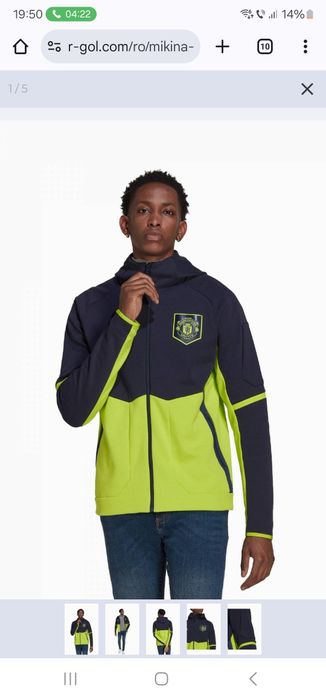 Jacheta Adidas Manchester United Anthem HE6668 mărime S