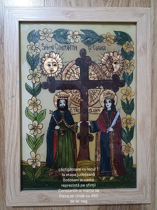 Icoane decorative pe sticlă