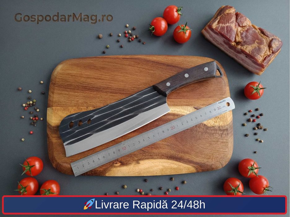 Set Două Piese - Satâr Oase Măcelărie 1000g|500g - Oțel Forjat