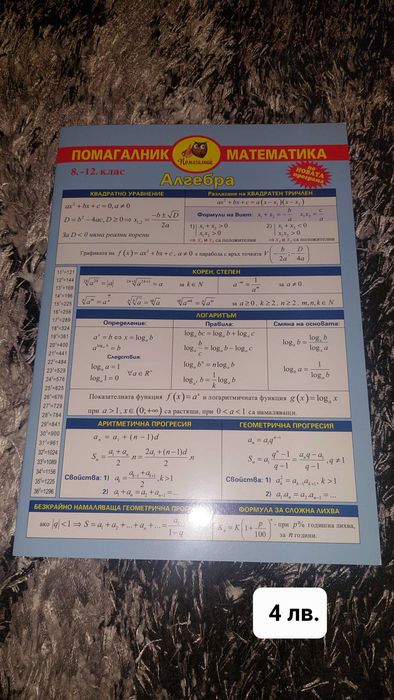 Помагалници по различни предмети от 3. до 12. клас