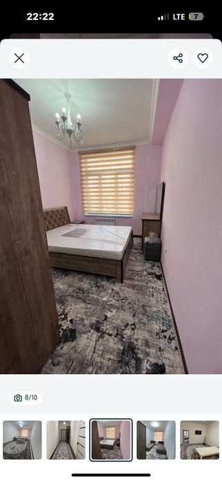 Arenda Чил 8 2хона Новза Парус  йигитларга оилага  шартйга