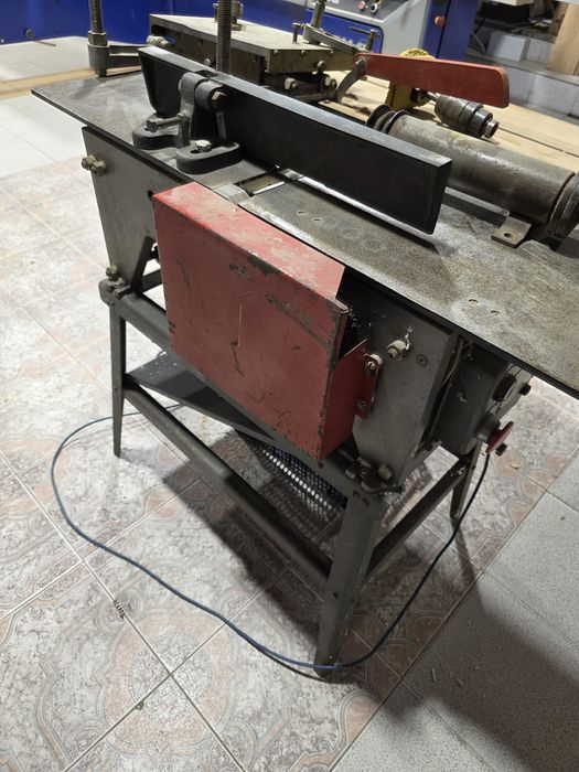 Триоперационна дърводелска машина: абрихт, бор апарат и циркуляр 220V