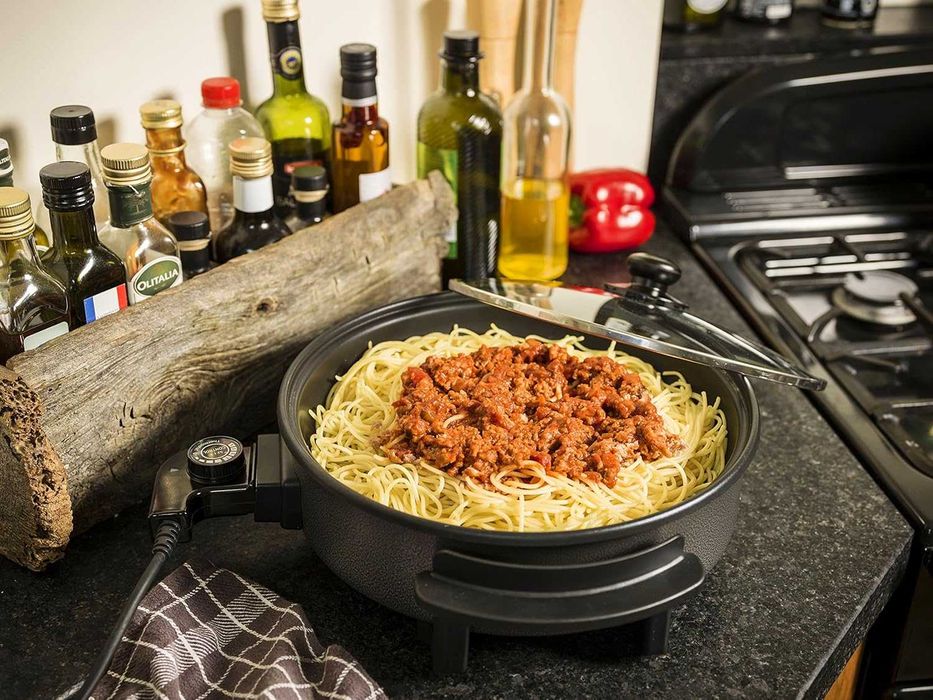 ПРОМО 2г Гаранция Нов Дълбок Уок Тиган Bestron AHP1200, 1200W, 28.5см