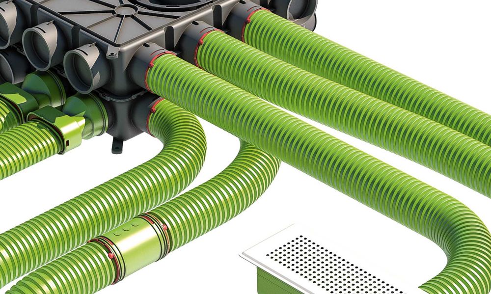 Воздуховод полужёсткий пластиковый антибактериальный и антистатический